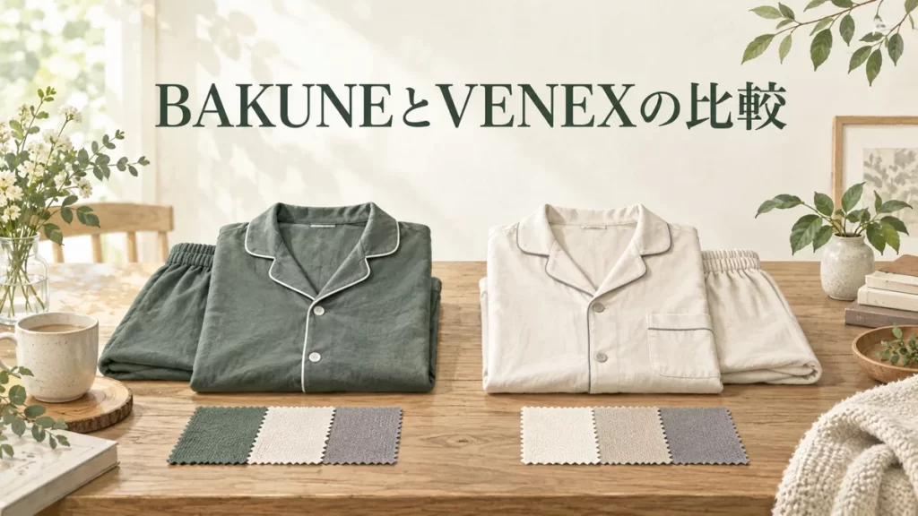 BAKUNEとVENEXの比較の選び方を表したイラスト