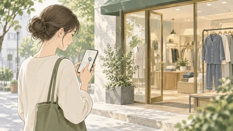 BAKUNEは近くならどこで買える？来店前に確認したいことの確認ポイントを表したイラスト