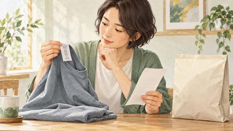 ECLEARのサイズを決める前に試着と交換条件を確認の確認方法をイメージしたイラスト