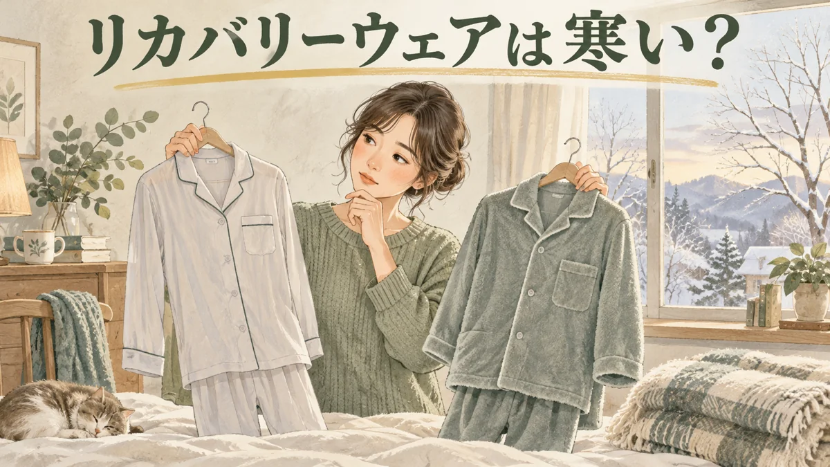 リカバリーウェアは寒い？の確認方法を表したイラスト