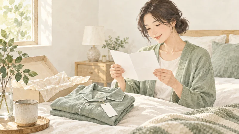 購入前のリカバリーウェアの注意は商品表示の照合からの確認方法を表すイラスト