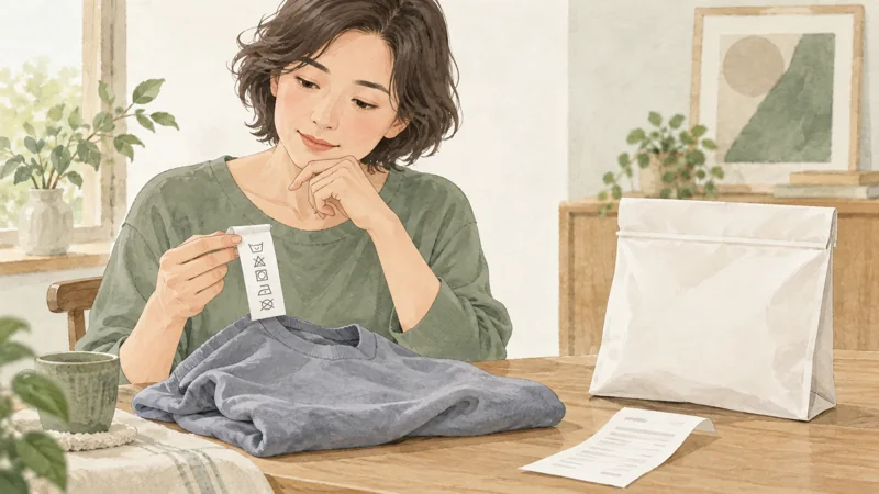 VENEXのサイズを決める前に試着と交換条件を確認の確認方法をイメージしたイラスト